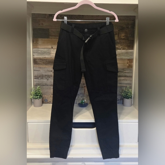 Almost Famous Crave Fame Juniors High-Rise Belted Cargo Pants - Picture 5 of 9